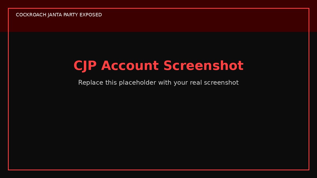 Cockroach Janta Party social media screenshot