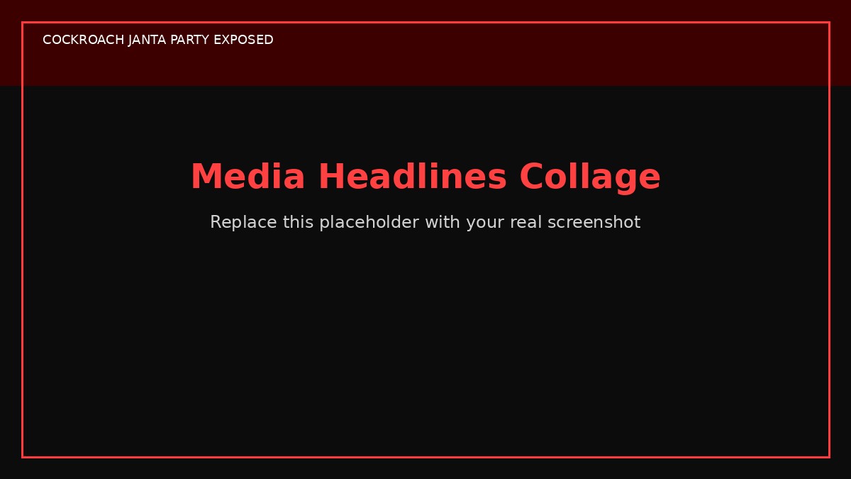 Media coverage of Cockroach Janta Party